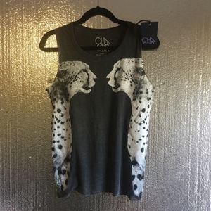 Chaser: Cheetah Vintage Black Tank